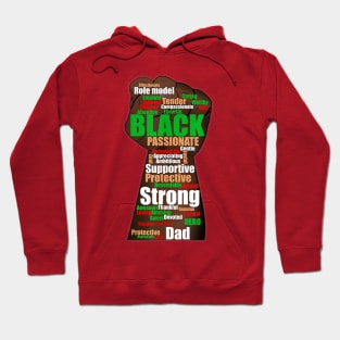 Black Dad Wordcloud Art Father s Day Tshirt African American Hoodie